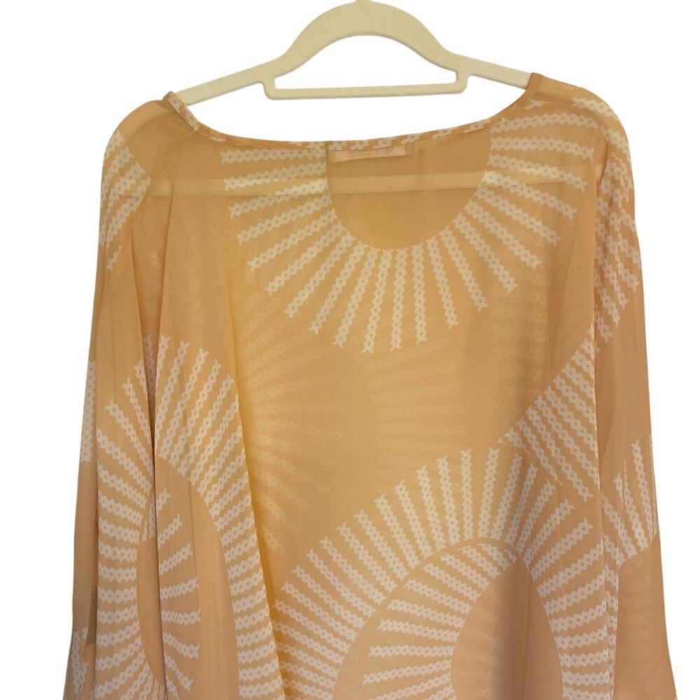Manaola He’olu Collection Yellow Sheer Blouse One Size - Picture 2 of 7